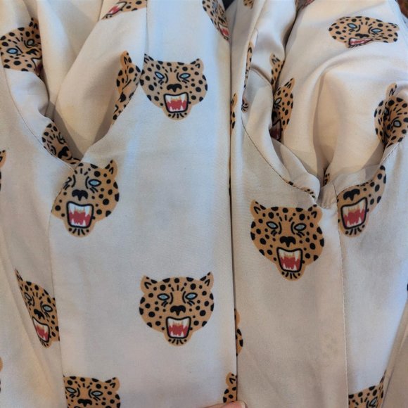 Mother Womens Faux Leopard Spot Me Fur The Snap Baseball Lined Jacket Size Small - Picture 5 of 11